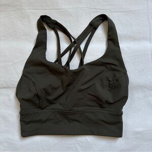 Lululemon | Sports Bra | Free To Be Serene Bra. Size 4. Dark green